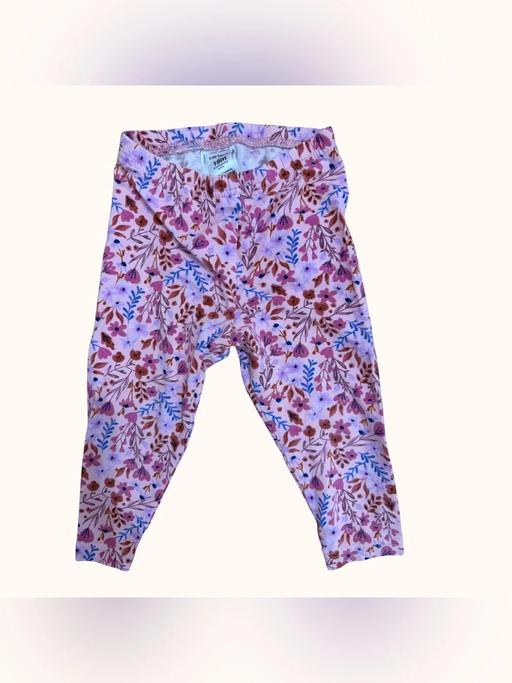 Carter's Pink Bunny Hoodie with Floral Leggings Pajama Set